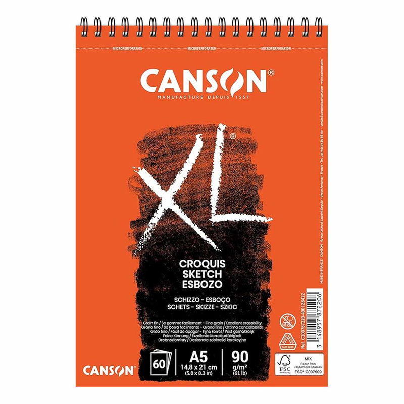Block till skiss och kroki, Canson XL Sketch Croquis A5