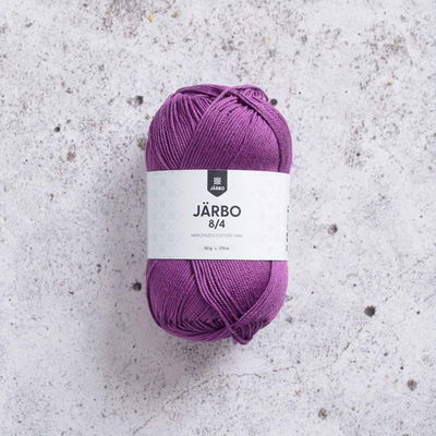 Järbo 8/4 50 gram. Signalviolett bomullsgarn. 100% bomull.
