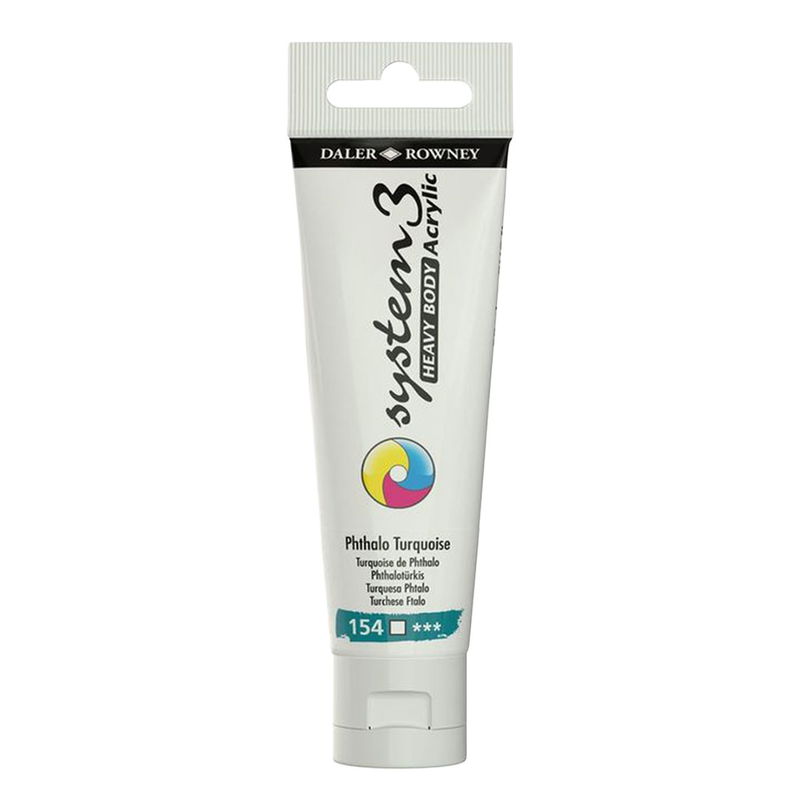 System3 Heavy Body akrylfärg Phthalo Turquoise 154 i tub