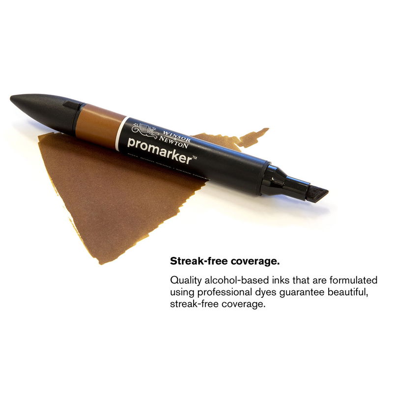 Pro Marker Burnt Sienna penna på ritad yta i samma färg