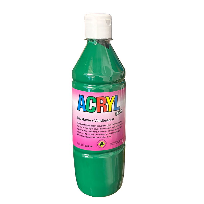 500 ml flaska med Grön akrylfärg, Fantasy Colour