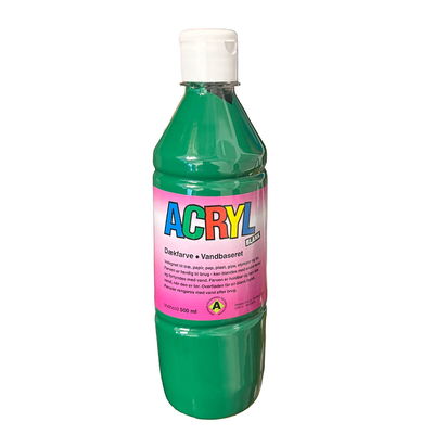 Fantasy Colour Grön 500 ml flaska med Grön akrylfärg, Fantasy Colour
