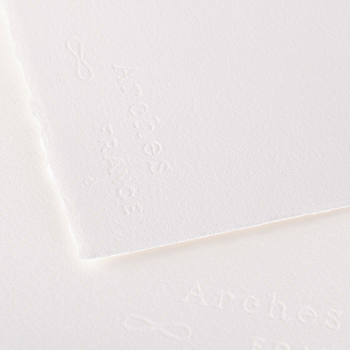 Bright White 56x70 cm fin gräng, Arches Akvarellark