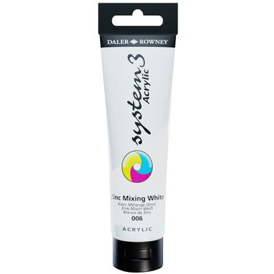 System3 Acrylic akrylfärg Zinc Mixing White i tub 150 ml