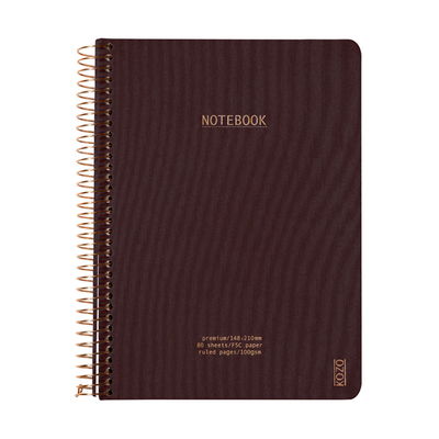 KOZO Anteckningsblock i färgen Coffee. 100 grams krämfärgat linjerat papper. Storlek A5