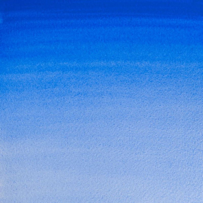 Färgprov (swatch) Cotman akvarellfärg Cobalt Blue Hue