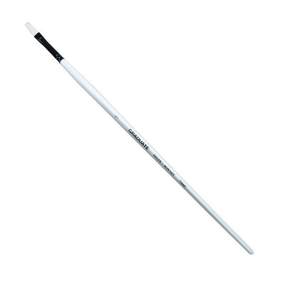 Daler-Rowney Graduate Bristle Filbert Nr 1 Long Handle pensel med Chungking-svinborst, svart hylsa och pärlvitt skaft