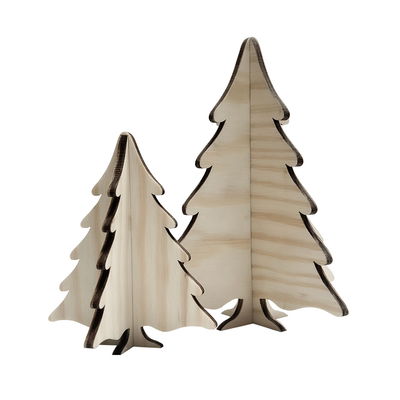 Miniatyrgranar av trä i två olika storlekar 95 mm och 140 mm