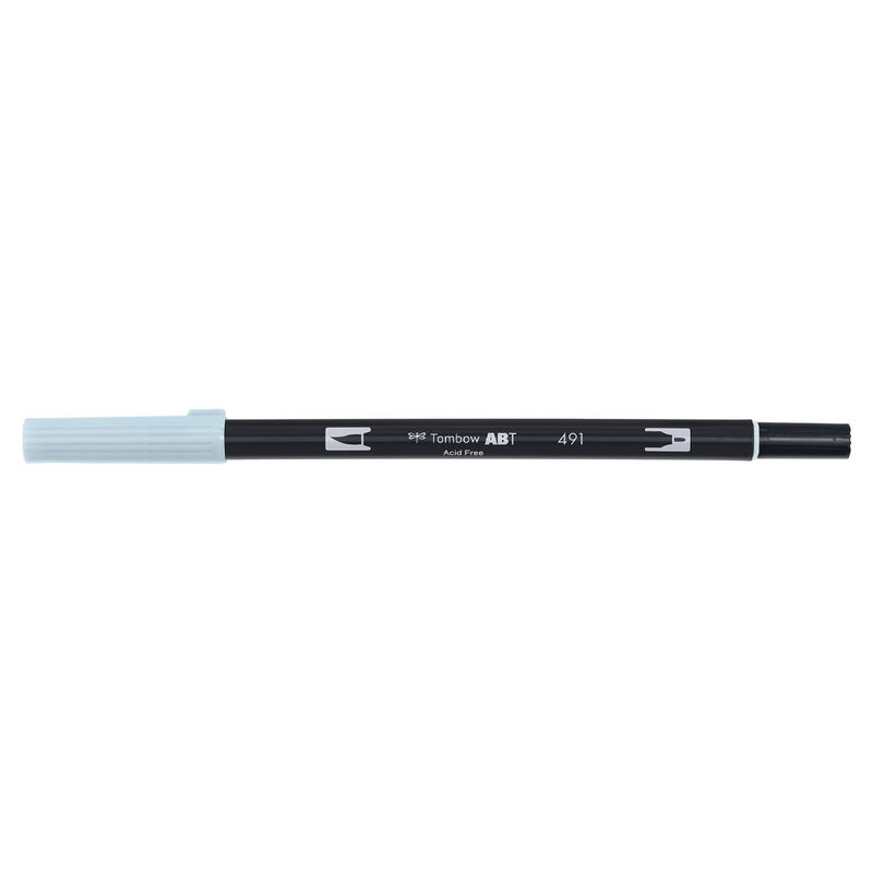 Vattenbaserad penna med två spetsar, en fineliner och en penselspets, Tombow ABT Dual brush Glacier Blue