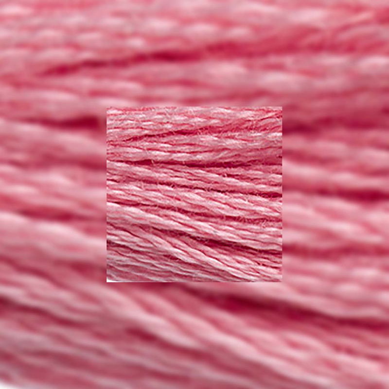 Närbild av separerbara 6 trådar bomull Light Dusty Rose 3354
