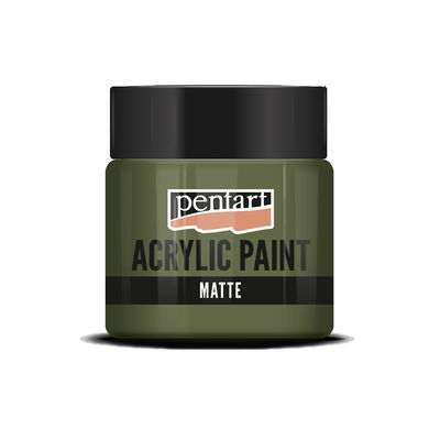 Matt akrylfärg Khaki, 50 ml, Pentart Acrylic