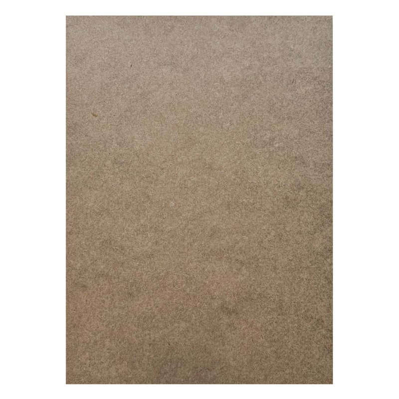 MDF-skiva 2,5 mm A3 sett rakt framifrån med slät träfiberyta