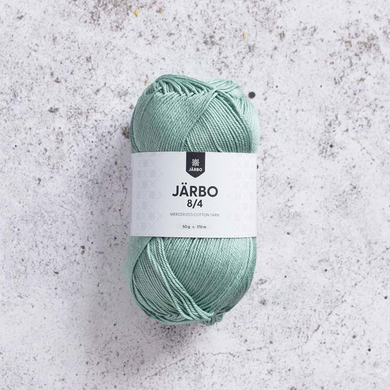 Järbo 8/4 50 gram. Frostgrönt bomullsgarn. 100% bomull.
