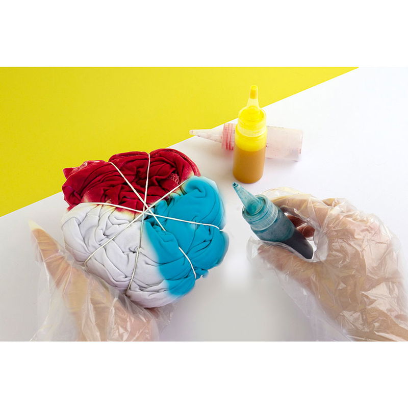 Tie Dye Kit med allt du behöver som färg, handskar, gummiband och instruktion