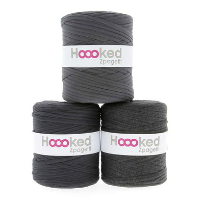 Zpagetti T-shirtgarn 120 m. Antracitgråa nyanser