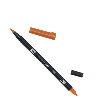 Tombow ABT Red 905 Tombow ABT Dual Brush, vattenbaserad penna med två spetsar, en fine och en brush, Red 905