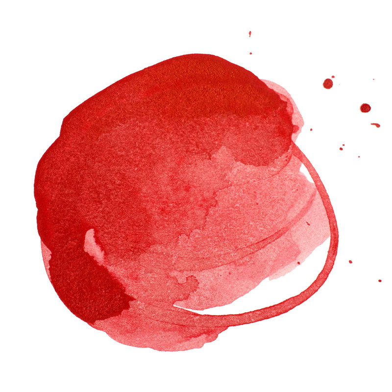 Napthol Crimson färgprov Liquitex Acrylic Ink 30 ml