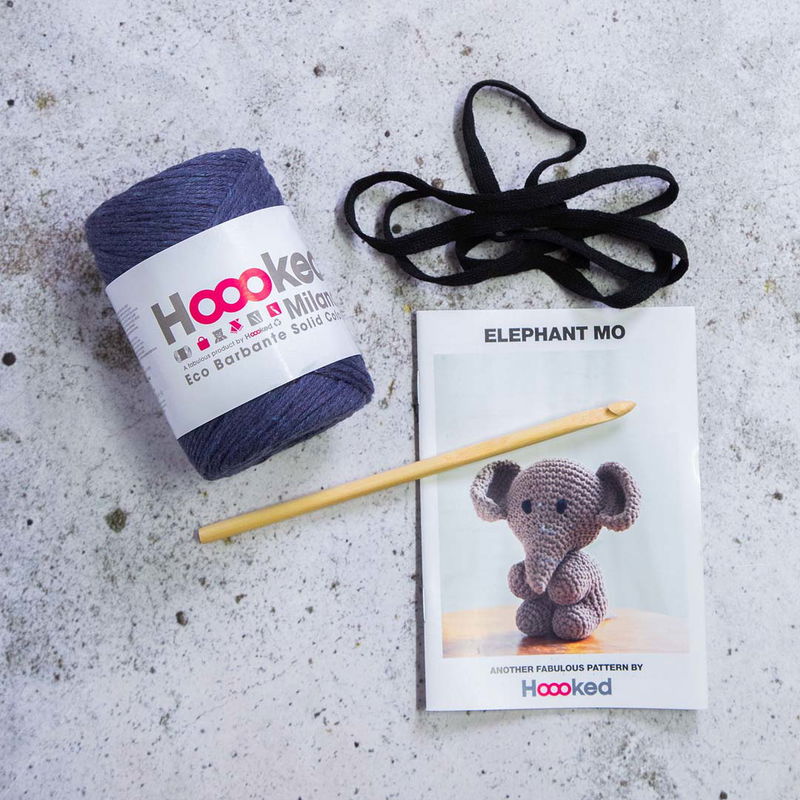 Innehåll DIY-Kit Amigurumi Elephant Spring Mo