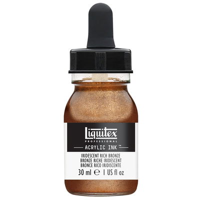 Flaska med pipett, Liquitex Professional Acrylic Ink 30 ml, Iridescent Rich Bronze