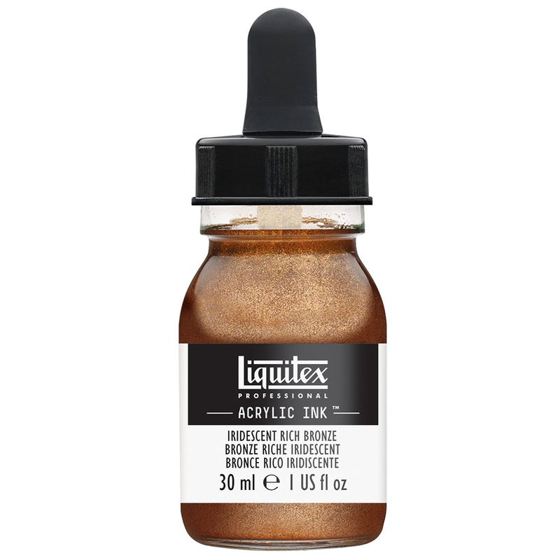 Flaska med pipett, Liquitex Professional Acrylic Ink 30 ml, Iridescent Rich Bronze