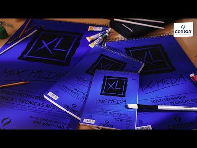 Video där man ser Canson XL Mixed Media block under användning