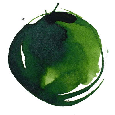 Sap Green Permanent färgprov Liquitex Acrylic Ink 30 ml