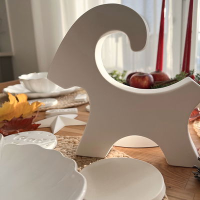 Gjutform julbock 20 cm uppgjuten i formgips