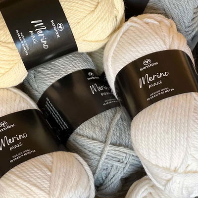 Svarta Fåret Merino Maxi garn i flera färger
