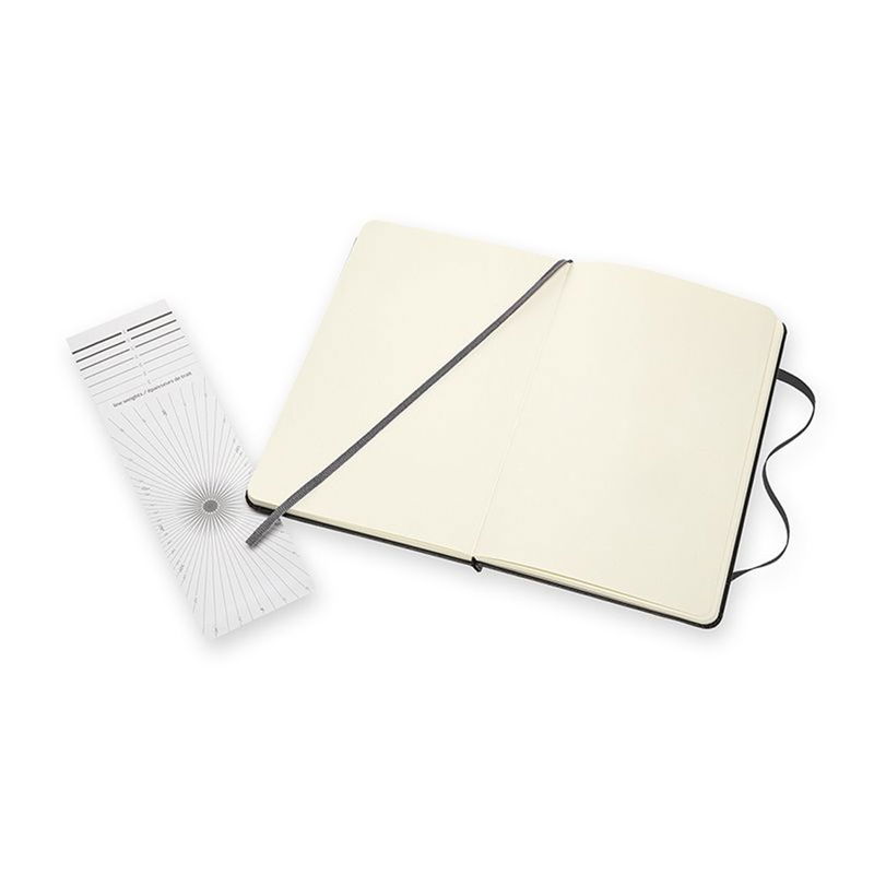 Moleskine art skissblock öppet. Krämfärgade papper 165 gram, A5