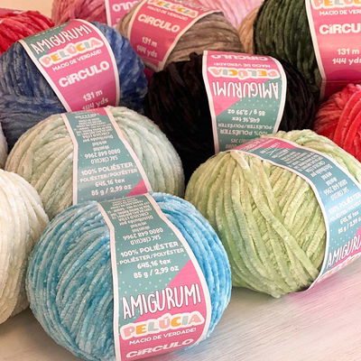 Circulo Amigurumi Pelúcia garn i blandade färger, 85 g 131 m polyester