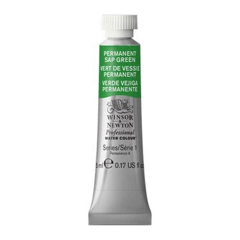 Förpackning med Winsor & Newton Professional akvarellfärg Permanent Sap Green 5 ml tub