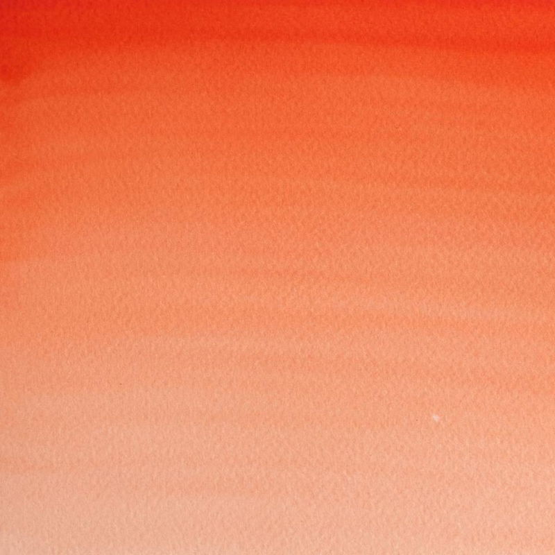 Färgprov (swatch) Cotman akvarellfärg Cadmium Red Pale Hue
