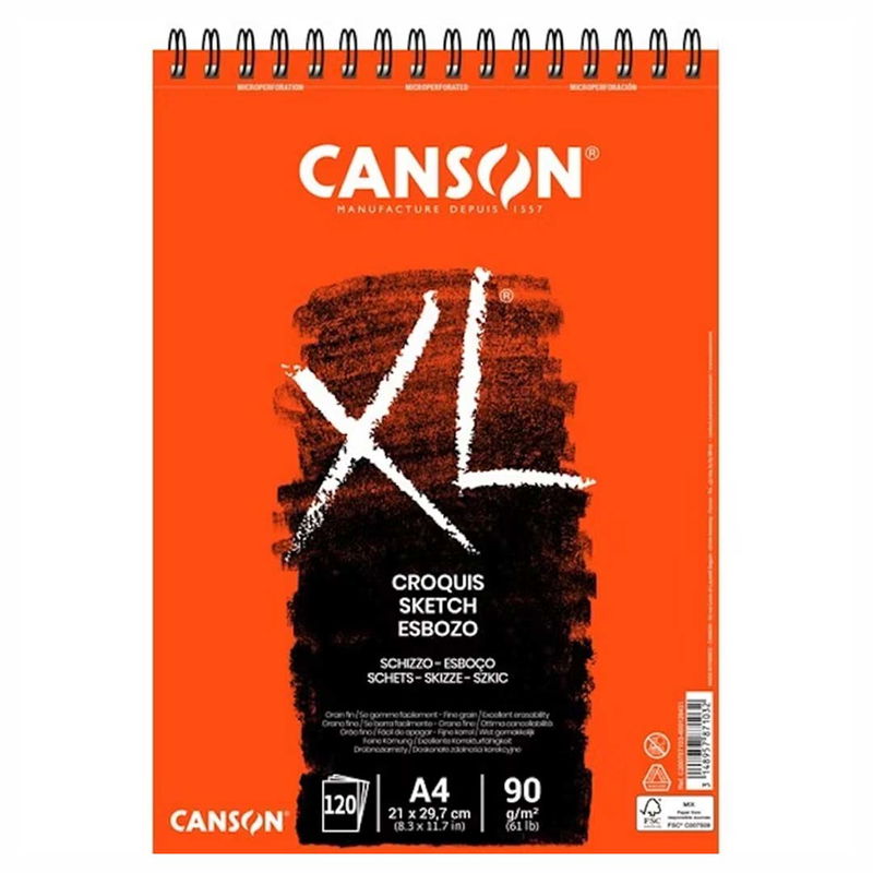 Block till skiss och kroki, Canson XL Sketch Croquis A4