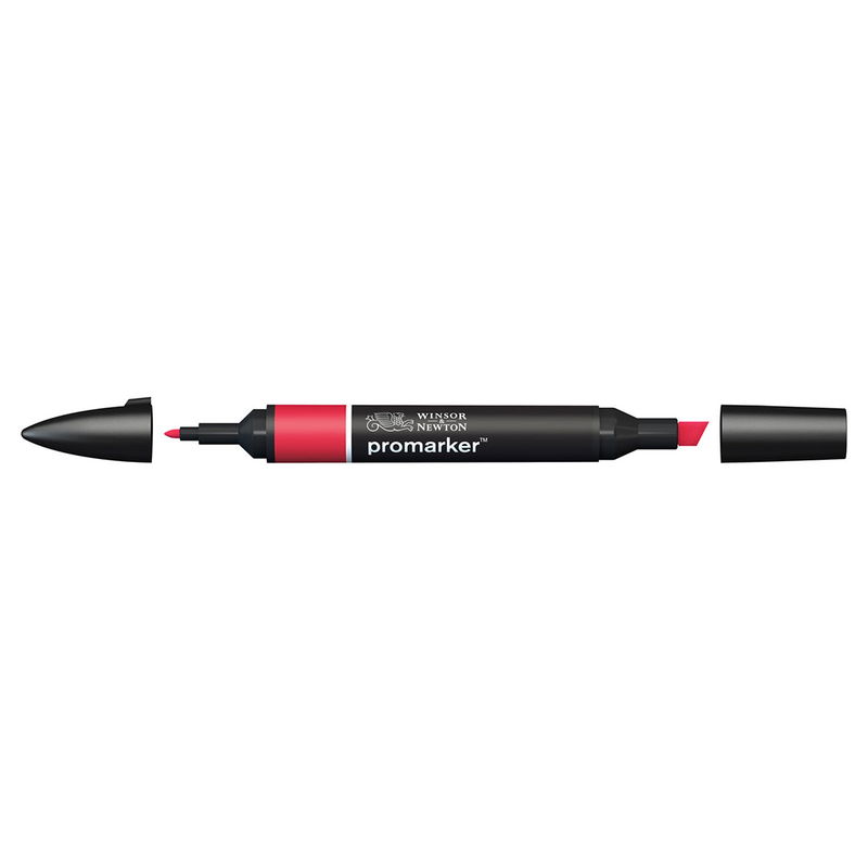 Winsor & Newton Promarker Red R666 marker med bred snedskuren spets och smal rund spets