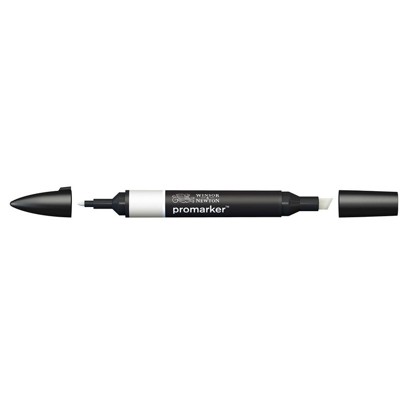 Winsor & Newton Promarker Cool Grey 1 CG1 marker med bred snedskuren spets och smal rund spets