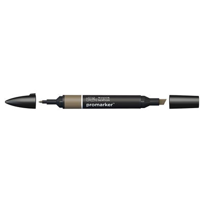 Winsor & Newton Promarker Warm Grey 5 WG5 marker med bred snedskuren spets och smal rund spets