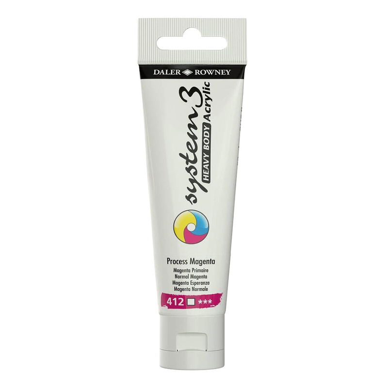 System3 Heavy Body akrylfärg Process Magenta 412 i tub