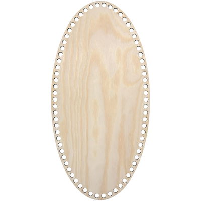 Smal oval bas till virkade korgar. Denna korgbotten har storleken 20x40 cm och är tillverkad i furu