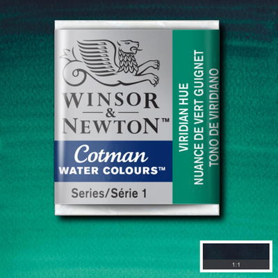 Winsor & Newton Cotman akvarellfärg halvkopp, Viridian Hue