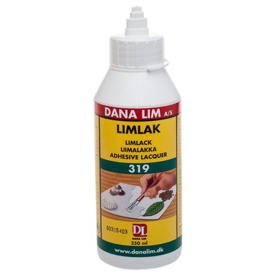 Dana Lim Limlack 319 i 250 ml flaska, vattenbaserat lim och decoupagelack