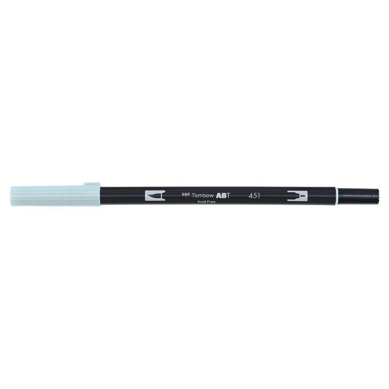 Vattenbaserad penna med två spetsar, en fineliner och en penselspets, Tombow ABT Dual Sky Blue