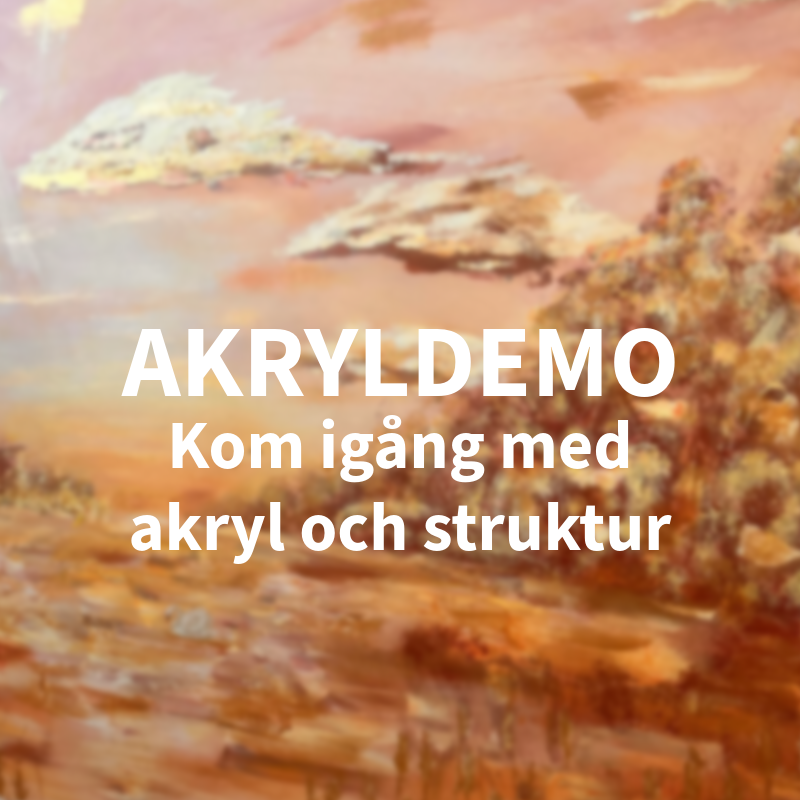 Abstrakt målning med akrylfärg - Event hos Cria i Linköping