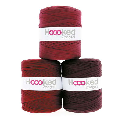 Zpagetti T-shirtgarn 120 m. Bordeaux nyanser