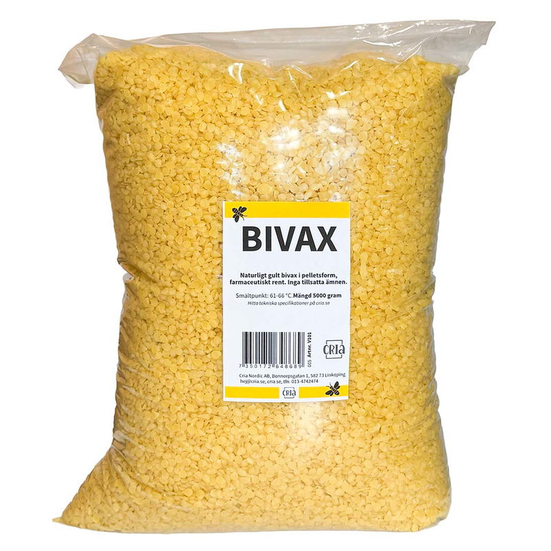 Farmaceutiskt rent bivax i förpackning om 5 kg