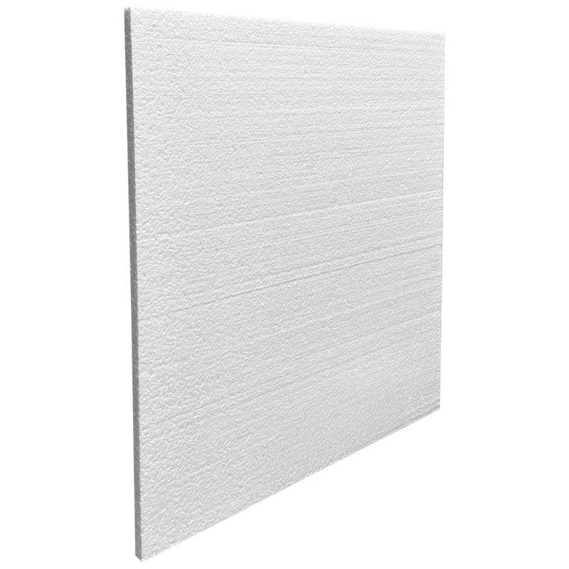 Tunn frigolitplatta 50x50 cm, 1 cm tjock