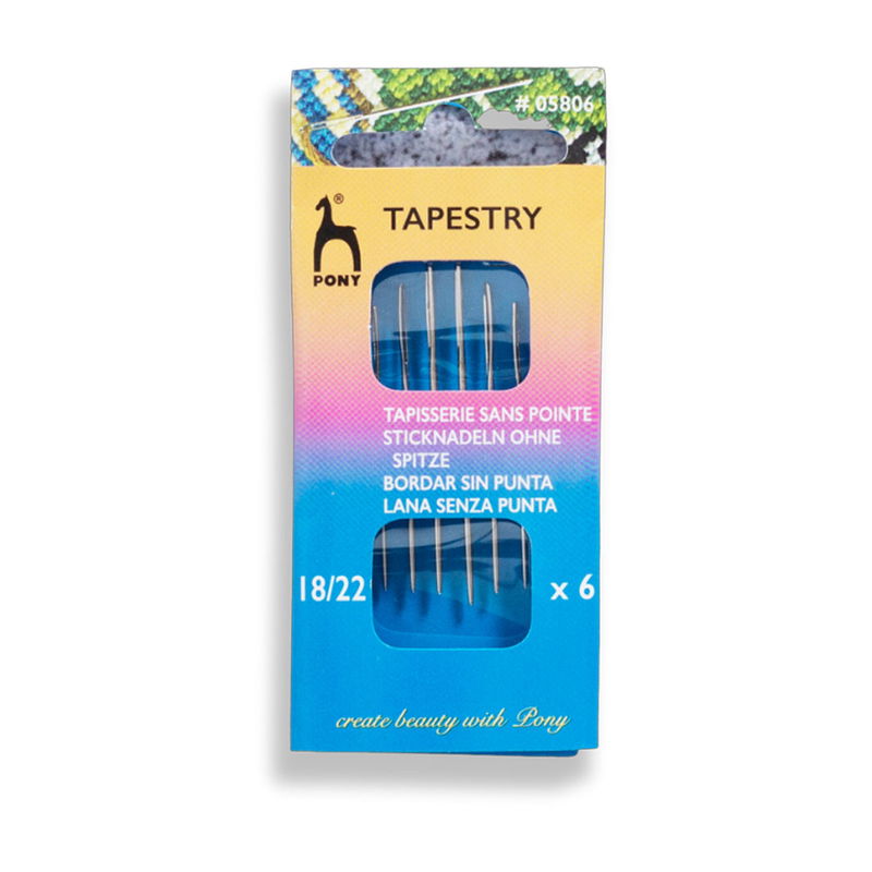 Pony broderinålar trubbig spets mix 18-22, 6-pack för korsstygn och stramalj