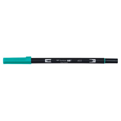 Vattenbaserad penna med två spetsar, en fineliner och en penselspets, Tombow ABT Dual Bright Blue