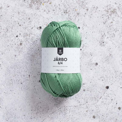 Järbo 8/4 50 gram. Wasabigrönt bomullsgarn. 100% bomull.