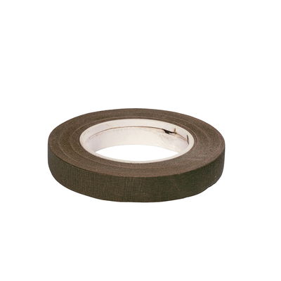 Brun floristtejp 12 mm × 27,5 m för kransar, buketter och blomsterarrangemang