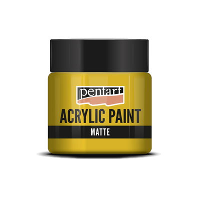 Matt akrylfärg Sun Yellow, 50 ml, Pentart Acrylic